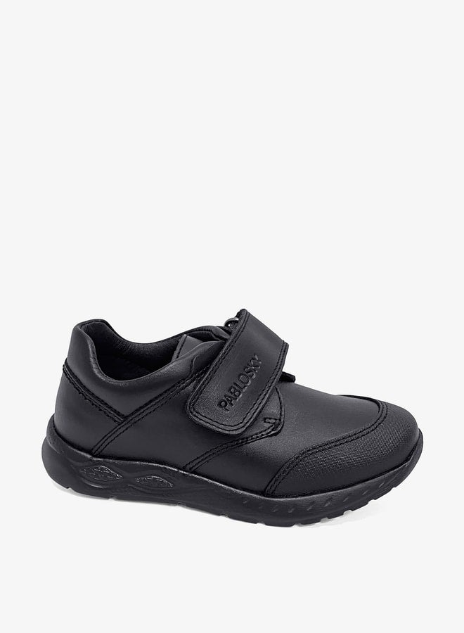 Pablosky Boys Solid School Shoes with Hook and Loop Closure  - Image 2