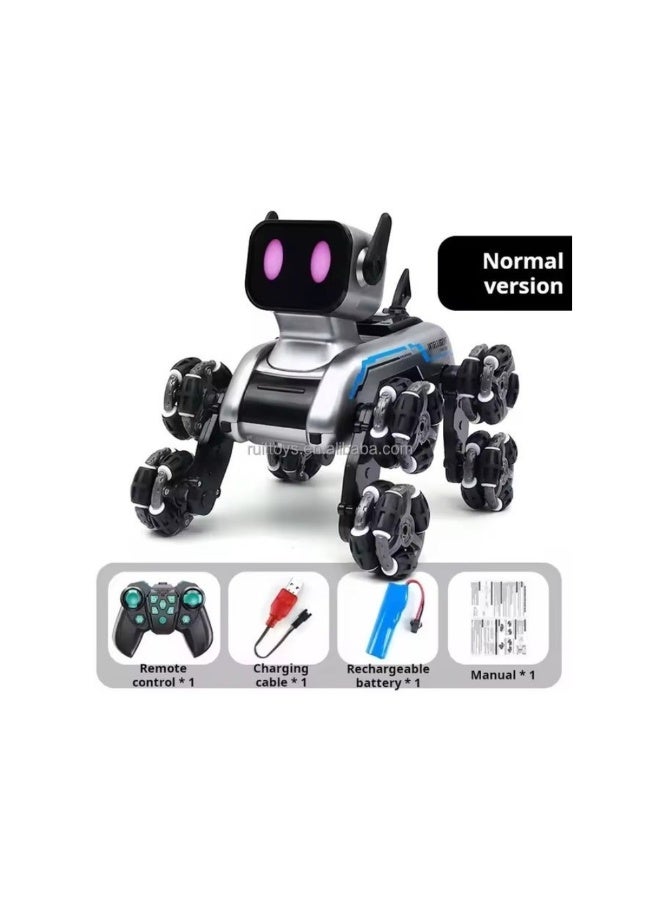 Remote Control Eight-Wheeled Stunt Robot Dog – Interactive RC Toy with 360° Spins, Flips, LED Lights, Durable Design, Fun Action & Stunt Features for Kids - Image 4