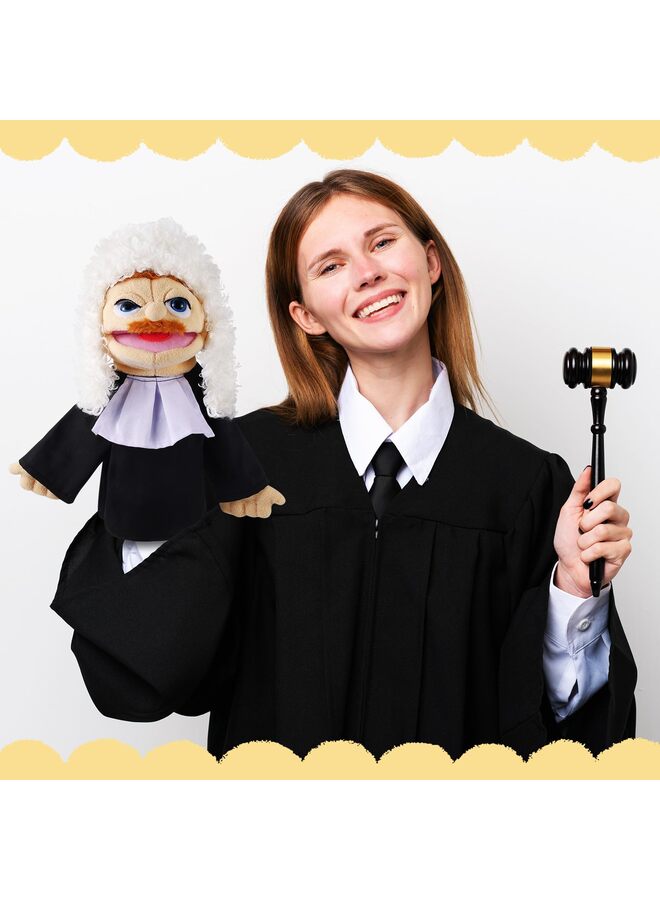 لعب الأدوار الدمى اليدوية ألعاب اليد المحشوة دمى للأطفال بفم متحرك، سرد القصص، اللعب التخيلي، التدريس لمرحلة ما قبل المدرسة (القاضي) - Image 4