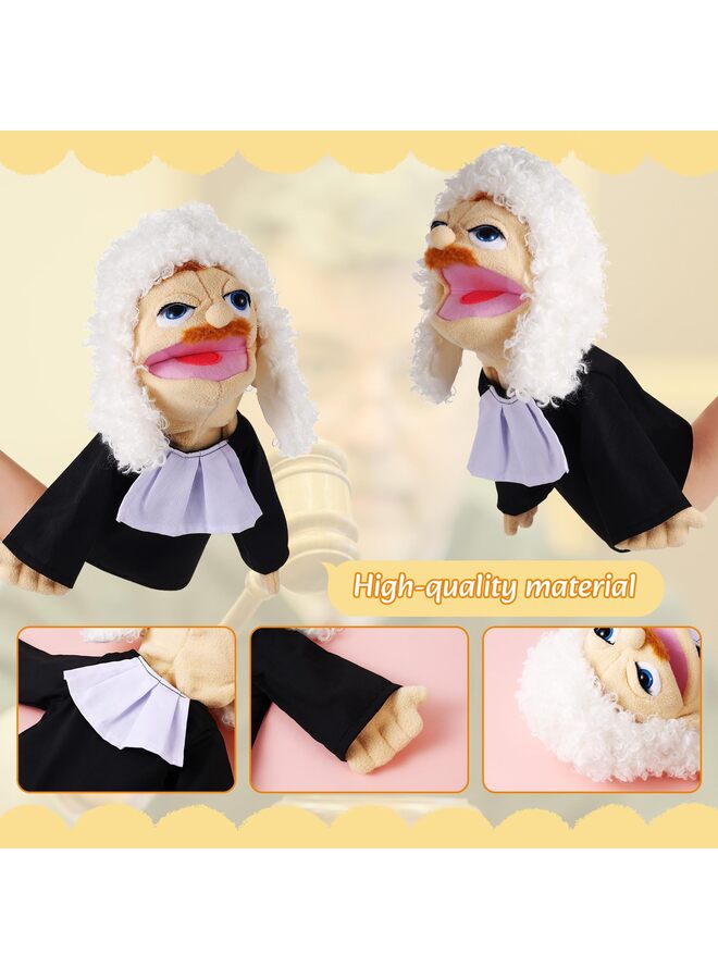 لعب الأدوار الدمى اليدوية ألعاب اليد المحشوة دمى للأطفال بفم متحرك، سرد القصص، اللعب التخيلي، التدريس لمرحلة ما قبل المدرسة (القاضي) - Image 3
