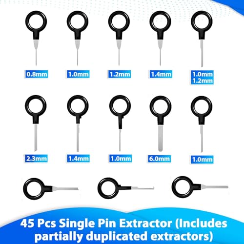 Kikerike Terminal Removal Tool Kit 139 Pcs Depinning Tool Electrical Connector Pin Removal Tool Kit Pin Extractor Tool Set Wire Terminal Release Tool for Automotive Car Household Devices - Image 2
