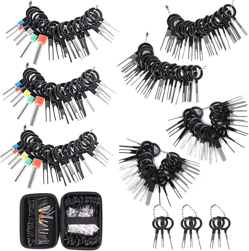 Kikerike Terminal Removal Tool Kit 139 Pcs Depinning Tool Electrical Connector Pin Removal Tool Kit Pin Extractor Tool Set Wire Terminal Release Tool for Automotive Car Household Devices - Image 1