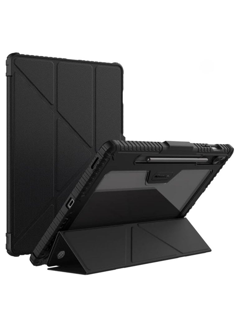 Cace for Samsung Galaxy Tab S10 Ultra (2024),Anti-Fall Smart Tablet Cover with Auto Sleep/Wake  Sliding Window Lens Protection  Pen Slot,TPU+PC Protective Cover - Image 1