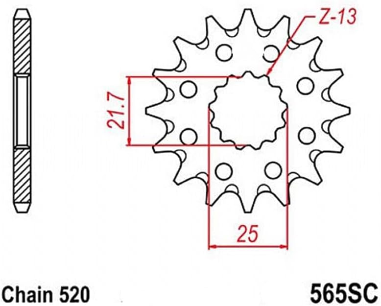 Wivplex 520 Motorcycle Front Sprocket for Yamaha - Image 2