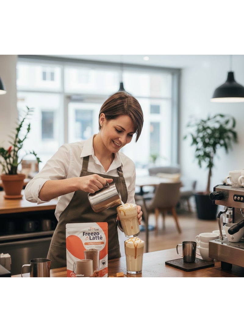 Chilla Toffee Caramel Freezo Latte 300 g – Toffee Flavored Freezo Powder for Frozen Drinks, Frappes & Café‑Style Beverages | Sweet & Creamy Taste for Refreshing Treats at Home - Image 3