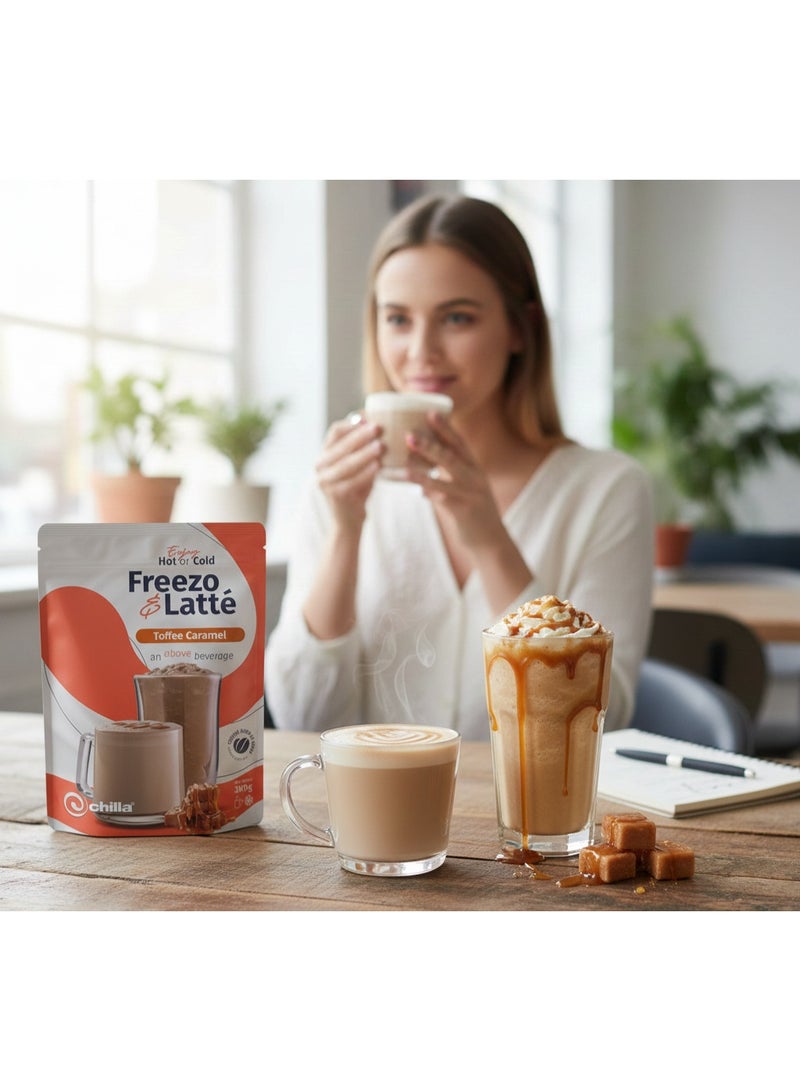 Chilla Toffee Caramel Freezo Latte 300 g – Toffee Flavored Freezo Powder for Frozen Drinks, Frappes & Café‑Style Beverages | Sweet & Creamy Taste for Refreshing Treats at Home - Image 4