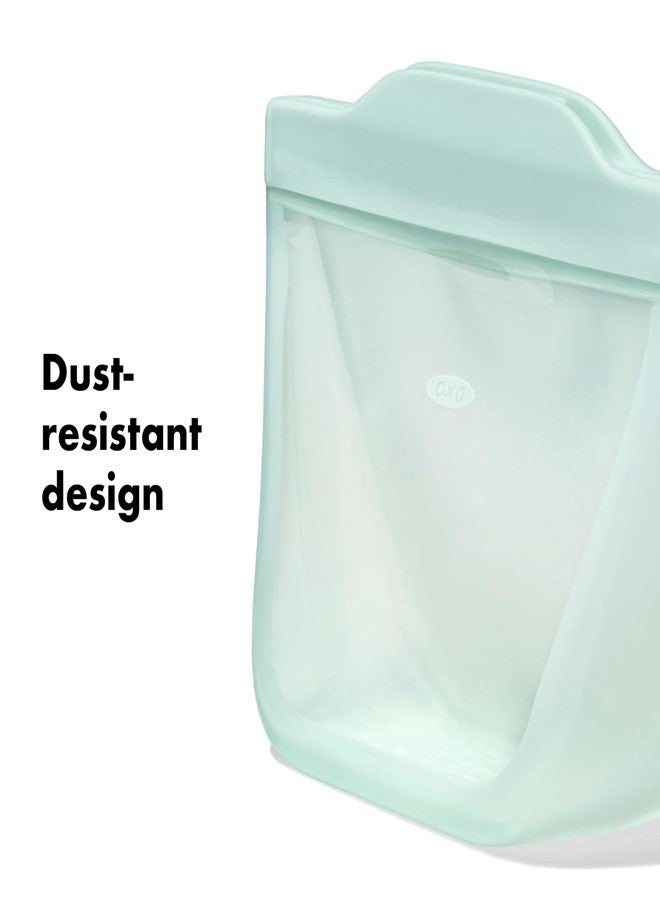 OXO Tot Silicone Reusable Bags - 2 Piece Cup and Snack Set - Opal - Image 2