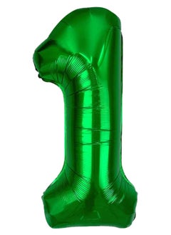 KATCHON Green Number 1 Balloon for 1st Birthday or Anniversary Decoration 40 Inch  - Image 1