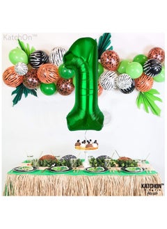KATCHON Green Number 1 Balloon for 1st Birthday or Anniversary Decoration 40 Inch  - Image 4