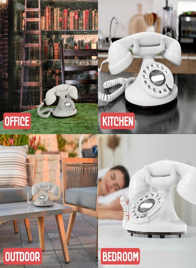 Opis Technology Opis FunkyFon Cable: A Vintage Landline Telephone, The Retro Phone Green for Home, and Old Fashioned Telephones in White - Image 5