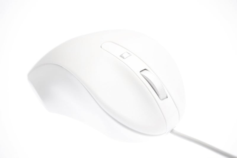 Matias Wired USB-C Mouse, White PBT, Comfortable Grip M20CW - Image 1