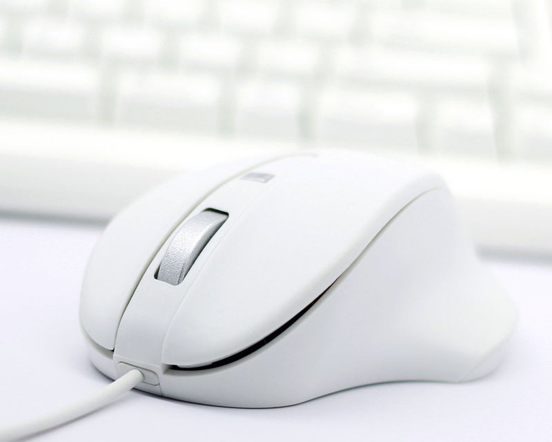Matias Wired USB-C Mouse, White PBT, Comfortable Grip M20CW - Image 2