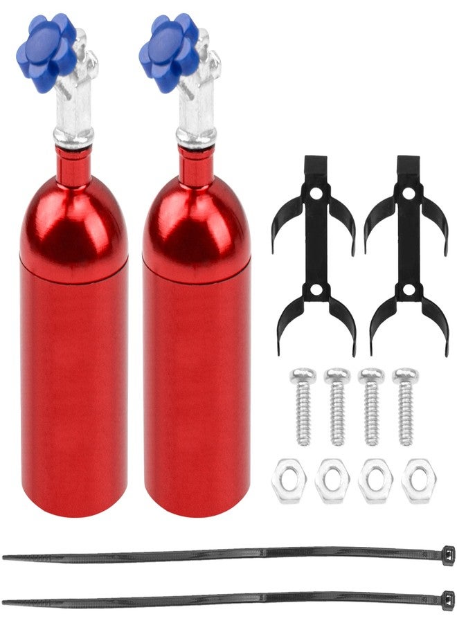 Vgoohobby 2Pack Vgoohobby Simulation Nitrogen Bottle Decoration Part Accessory Compatible with Traxxas TRX4 Axial SCX10 RC4WD Tamiya CC01 D90 90046 1/10 RC Crawler (Red) - Image 1