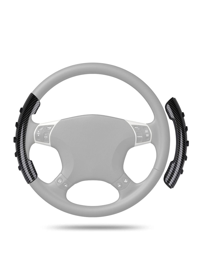 Carbon Fiber Steering Wheel Cover Non Slip Steering Wheel Grips Booster Cover Trim Universal for Toyota Ford BMW Chevy Nissan Hyundai Honda Kia Auto Car Wheel Protector Accessory Women Men 15 Inch - Image 1