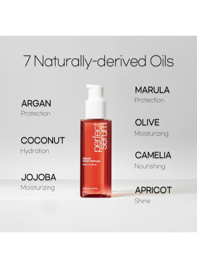 Mise En Scène مصل عطر روز المثالي من ميس إن سين - جوهر شعر كوري برائحة الورد، زيت الأركان للعناية بالشعر التالف، 2.70 أونصة سائلة - Image 3