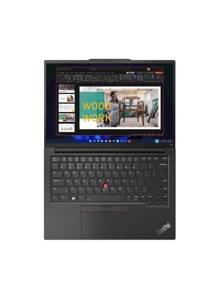 لينوفو كمبيوتر محمول ThinkPad E14 Gen 5 للأعمال بشاشة مقاس 14 بوصة، ومعالج Core i7-13700H/ذاكرة وصول عشوائي سعة 16 جيجابايت/محرك أقراص SSD سعة 512 جيجابايت/نوافذ رسومات Intel Iris Xe 11 Pro - Image 2