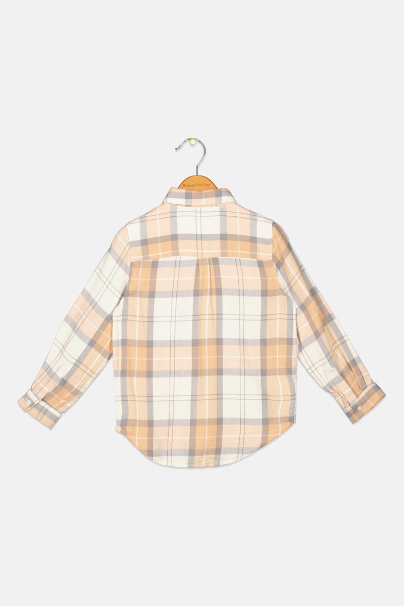 GAP Kids Girl Long Sleeve Plaid Top,  Multicolor - Image 2