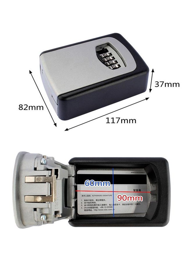 Generic Wall Mounted Electronic Key Hiding Storage Box Grey/Black 82x117x37mm  - Image 2