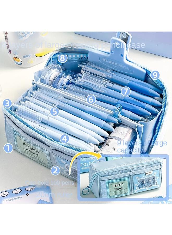 Bluejw Stationery Gift Box Suit High Yan Value Hand Account Gift Bag School Opening Gift Girls Girls Children Pencil Bag Primary School Junior High School - Image 3