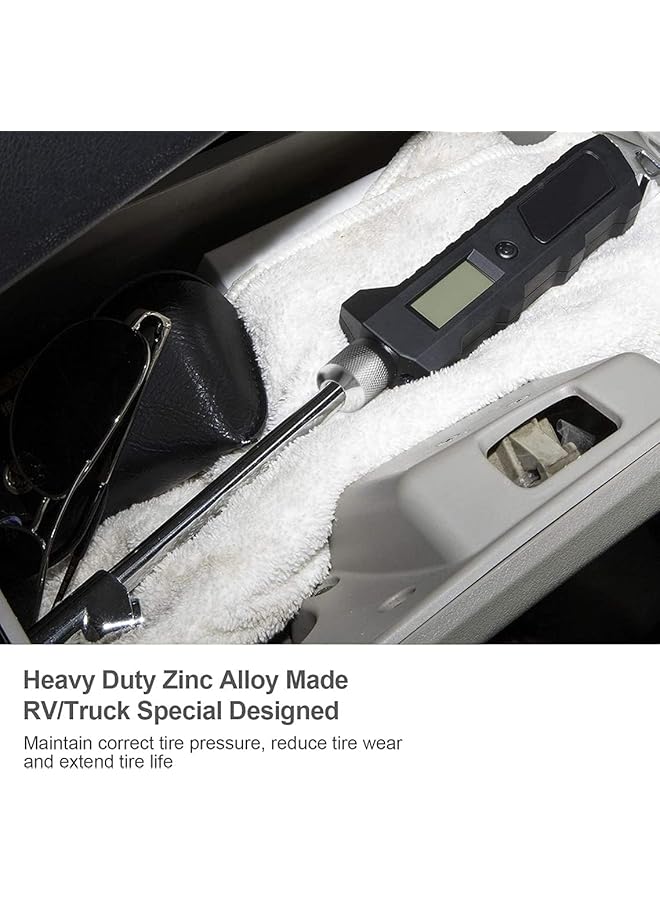 X Spring Digital Tire Pressure Gauge, Heavy Duty 230 Psi With Backlit Lcd And Flashlight, Professional Air Pressure Gauge For Trucks Rvs Cars, Accurate Tire Pressure Measurement Tool - Image 4