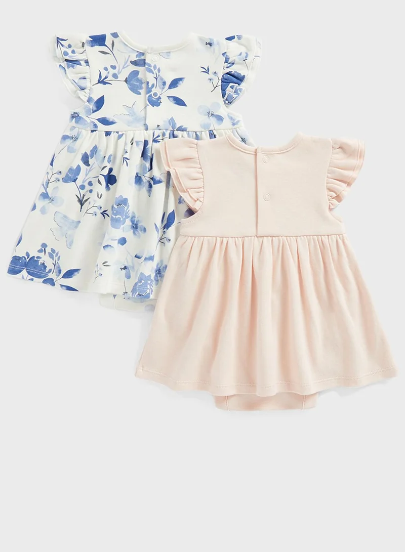 mothercare Kids 2 Pack Printed Bodysuits