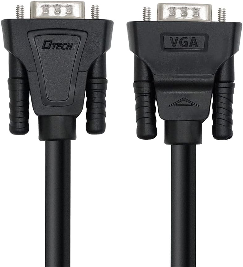 D-tech SVGA Computer Monitor VGA Cable Male to Male Supports 1080p High Resolution (1M), Black - Image 5
