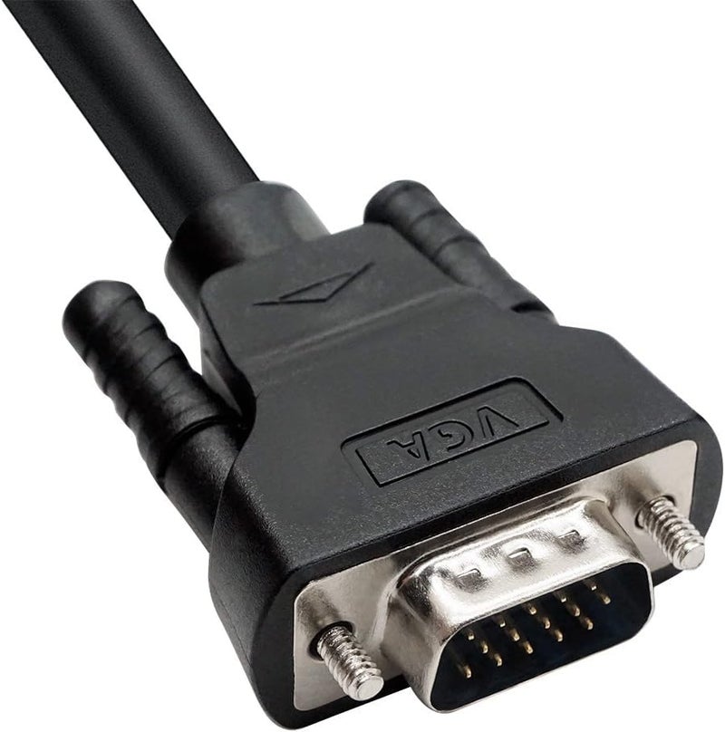 D-tech SVGA Computer Monitor VGA Cable Male to Male Supports 1080p High Resolution (1M), Black - Image 3