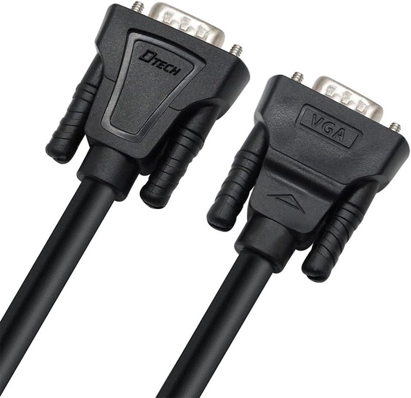 D-tech SVGA Computer Monitor VGA Cable Male to Male Supports 1080p High Resolution (1M), Black - Image 4