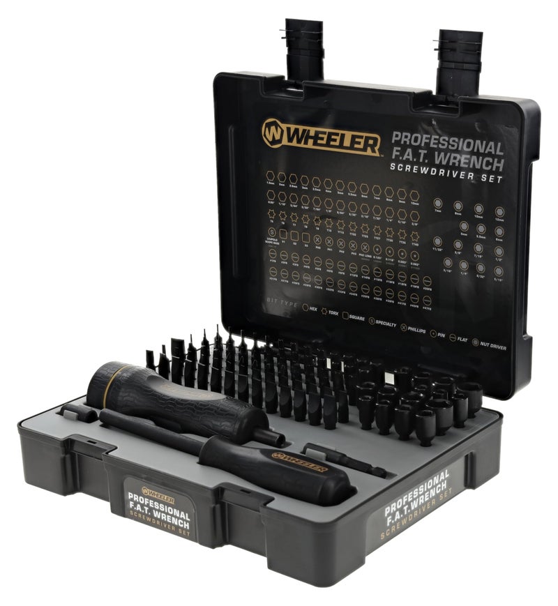 Wheeler Engineering 100-Piece Professional Fat Wrench Screwdriver Set with Durable Construction and Storage Case for Gunsmithing and Maintenance - Image 1