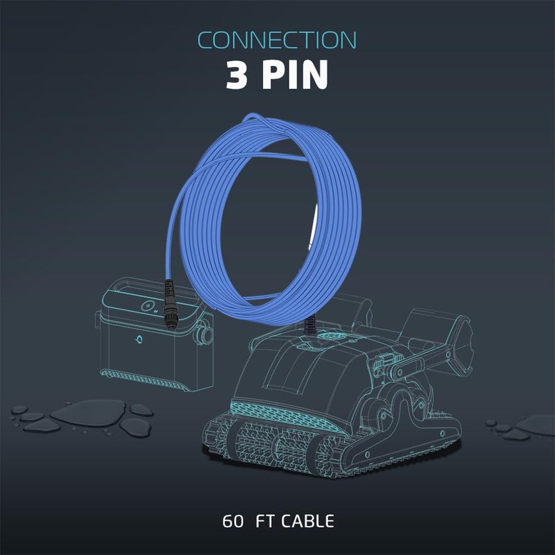 Dolphin Genuine Replacement Part — Durable 60 FT Blue Cable with Swivel for Tangle-Free Operation — 9995873-DIY - Image 5