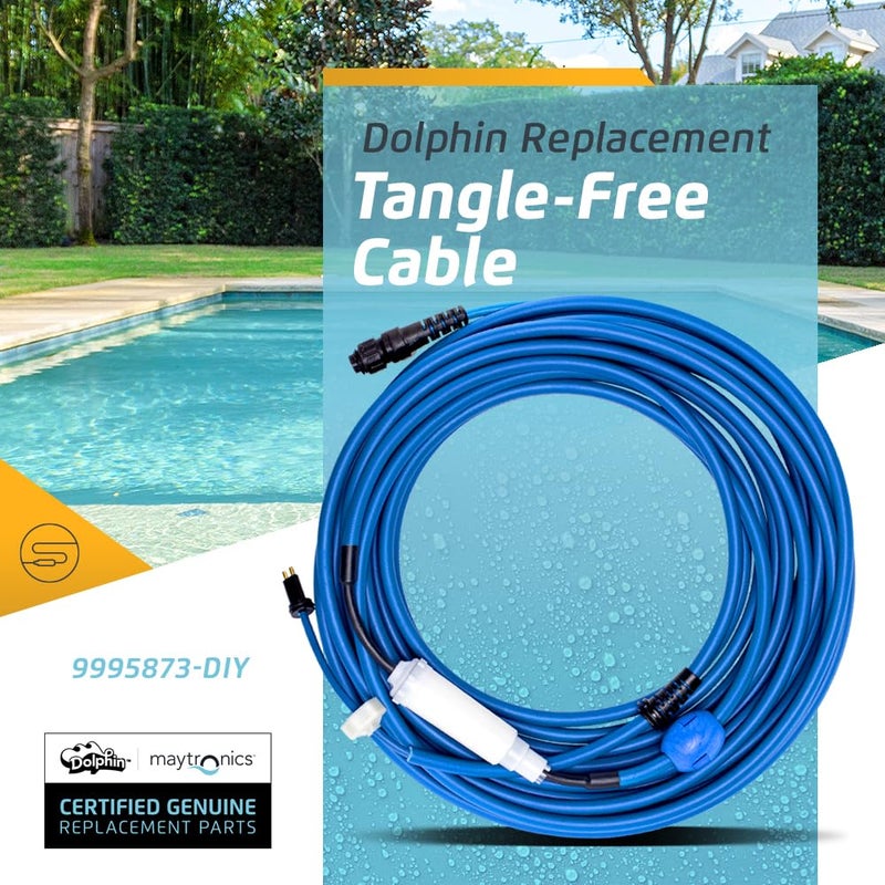Dolphin Genuine Replacement Part — Durable 60 FT Blue Cable with Swivel for Tangle-Free Operation — 9995873-DIY - Image 2