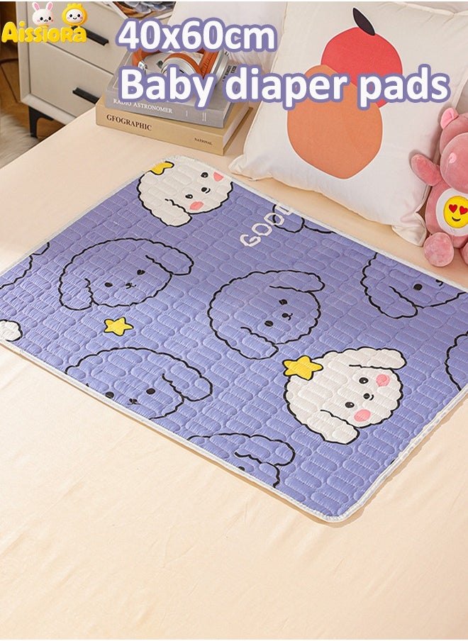 Aissiora 40x60cm Baby Waterproof Bed Pad Baby urine-proof mattress Baby washable urine pad Female menstrual mattress Anti-side leakage menstrual mattress Reusable incontinence pad For babies/adults/pets  - Image 1