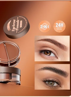 2 Color Eyebrow Pomade Natural Long Lasting Waterproof Eyebrow Makeup Gel with Eyebrow Brush Eyebrow Color Cream and Eyebrow Styling Brow Shaping Gel Pomade Light Brown and Dark Brown 01 - pzsku/Z5ADB75604F016FE8FAC6Z/45/_/1730213082/9c852d5d-c466-4661-8a36-65547920cdad