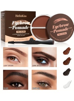 2 Color Eyebrow Pomade Natural Long Lasting Waterproof Eyebrow Makeup Gel with Eyebrow Brush Eyebrow Color Cream and Eyebrow Styling Brow Shaping Gel Pomade Light Brown and Dark Brown 01 - pzsku/Z5ADB75604F016FE8FAC6Z/45/_/1730213122/53c2f9ad-243d-427c-ad08-44977a5d4bc8