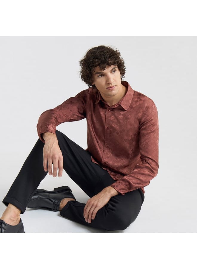 FAV Textured Shirt with Long Sleeves  - Image 1