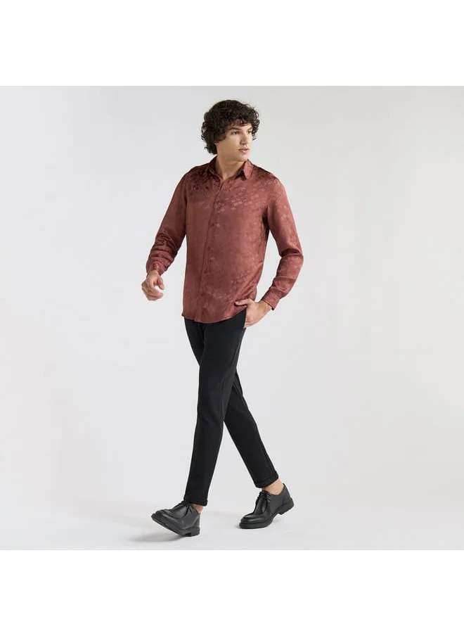 FAV Textured Shirt with Long Sleeves