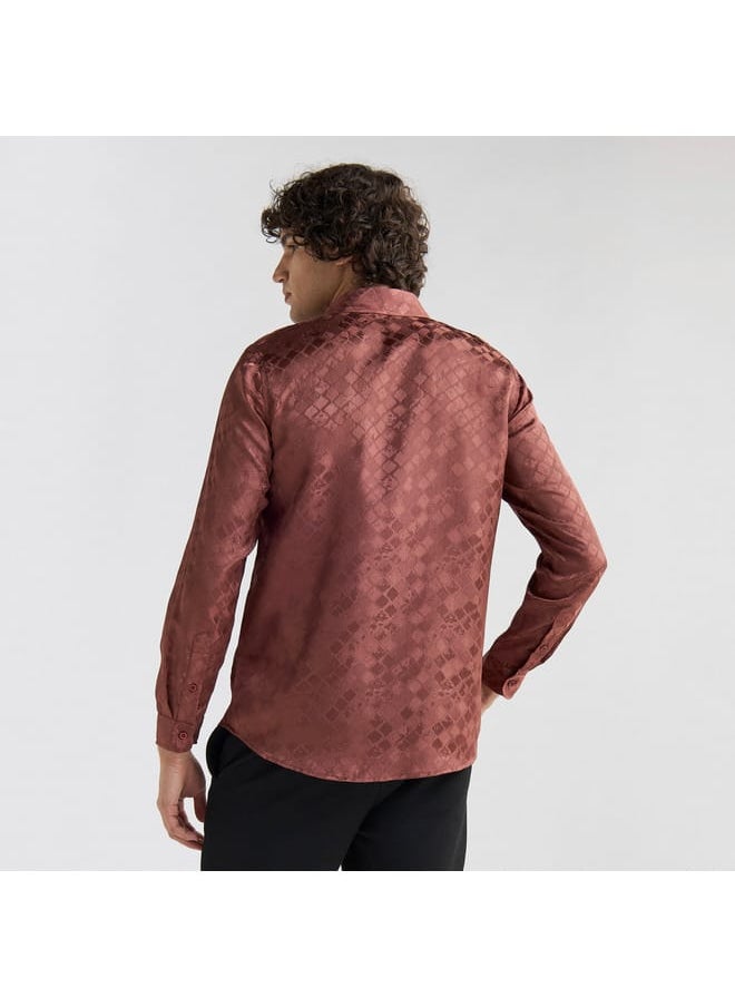 FAV Textured Shirt with Long Sleeves  - Image 3