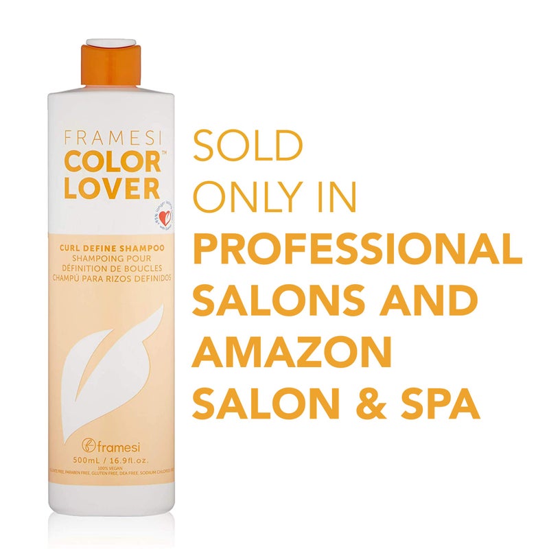 FRAMESI Color Lover Curl Define Shampoo, 16.9 fl oz, Shampoo for Curly Hair with Quinoa and Aloe Vera, Color Treated Hair - Image 3