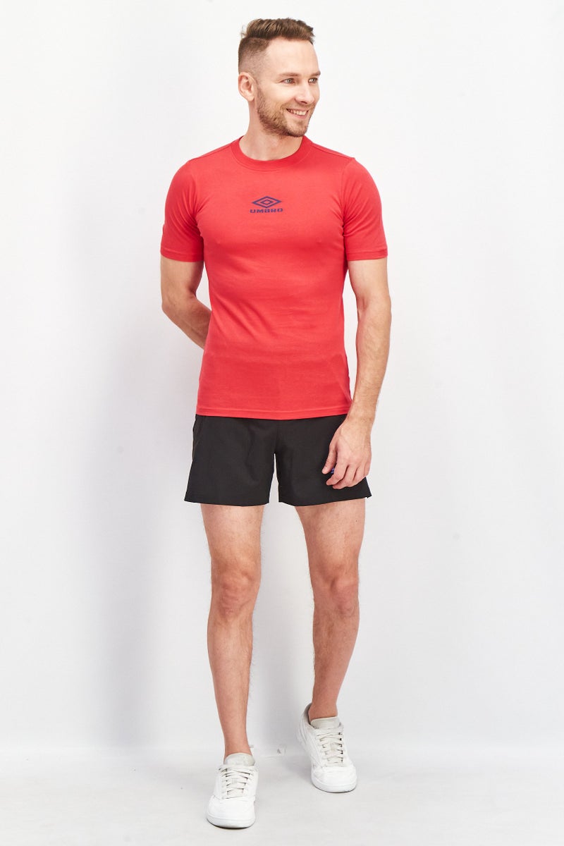 umbro Men Sportswear Fit Short Sleeve Training T shirt, Red - Image 2