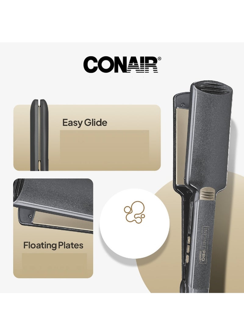 CONAIR مكواة فرد الشعر السيراميكية التورمالينية من INFINITIPRO BY CONAIR، مقاس 2 بوصة  - Image 3
