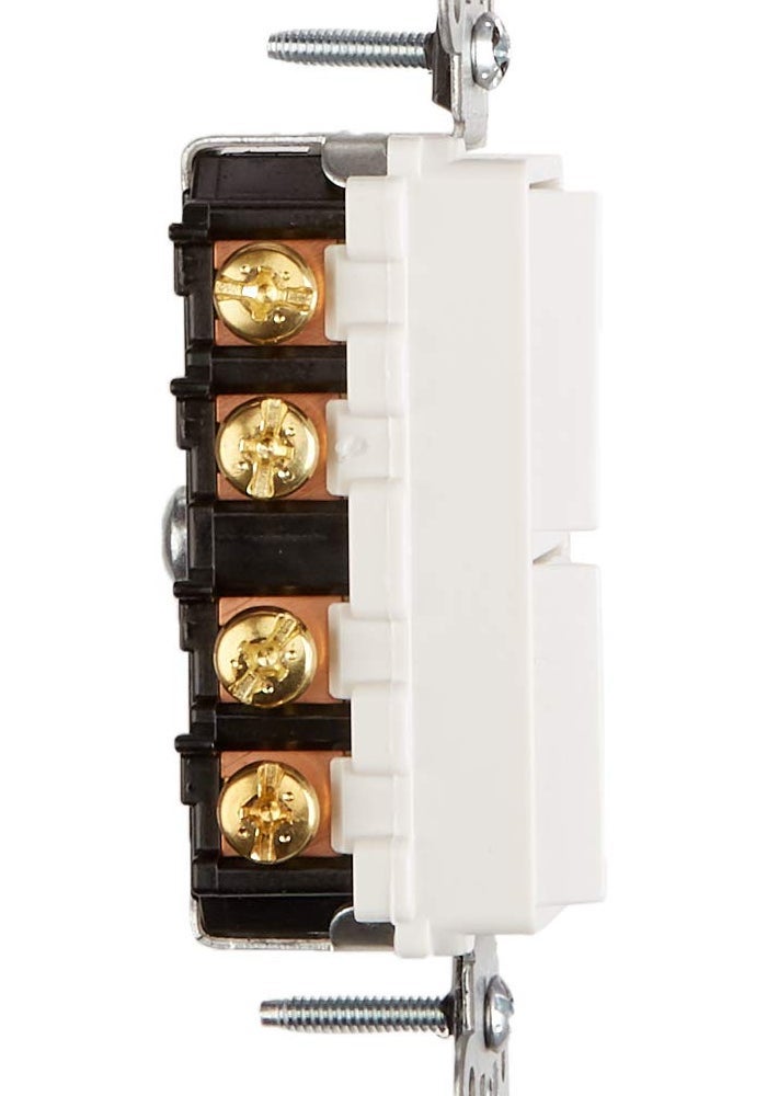 Leviton 5643-W 15 Amp Decora Style 3-Way AC Combination Switch, Commercial Grade, White - Image 4