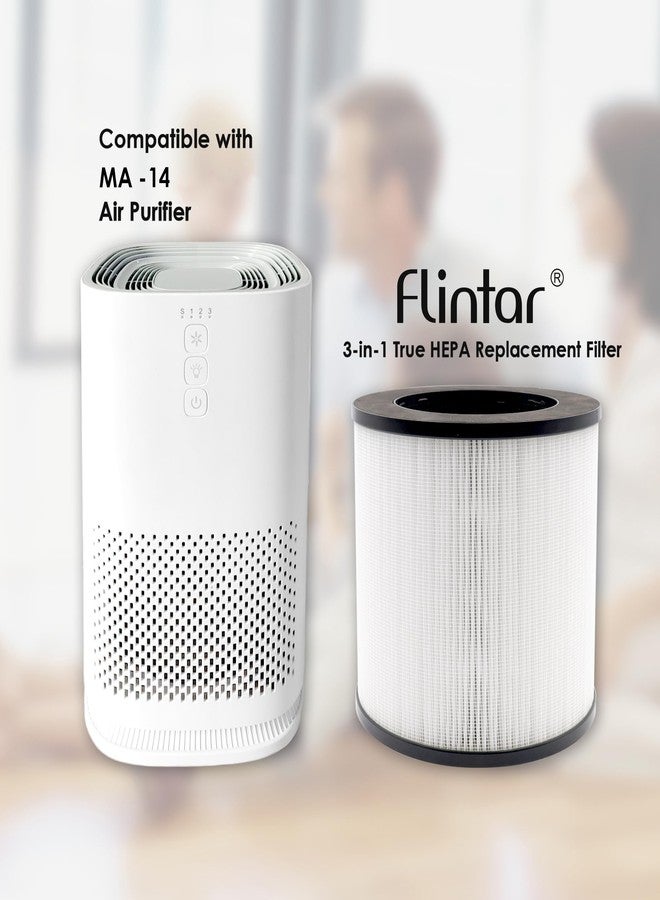 Flintar MA14 Replacement Filter, Made in TAIWAN, Compatible with MA-14 Air Purifier, 3-in-1 H13 Grade Filtration and Activated Carbon Filter Set (2-Pack) - Image 2