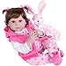 Milidool Lifelike Reborn Baby Dolls Girl 22 inch Realistic Silicone Baby Doll Weighted Soft Body Baby Doll Real Life Baby Dolls with Accessories for 3 Year Old Girls Gifts Pretend Play Collection - Image 4