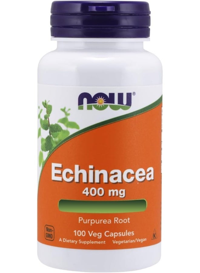 now Foods Echinacea (Purpurea Root) 400 Mg. 100 Capsules - Image 1