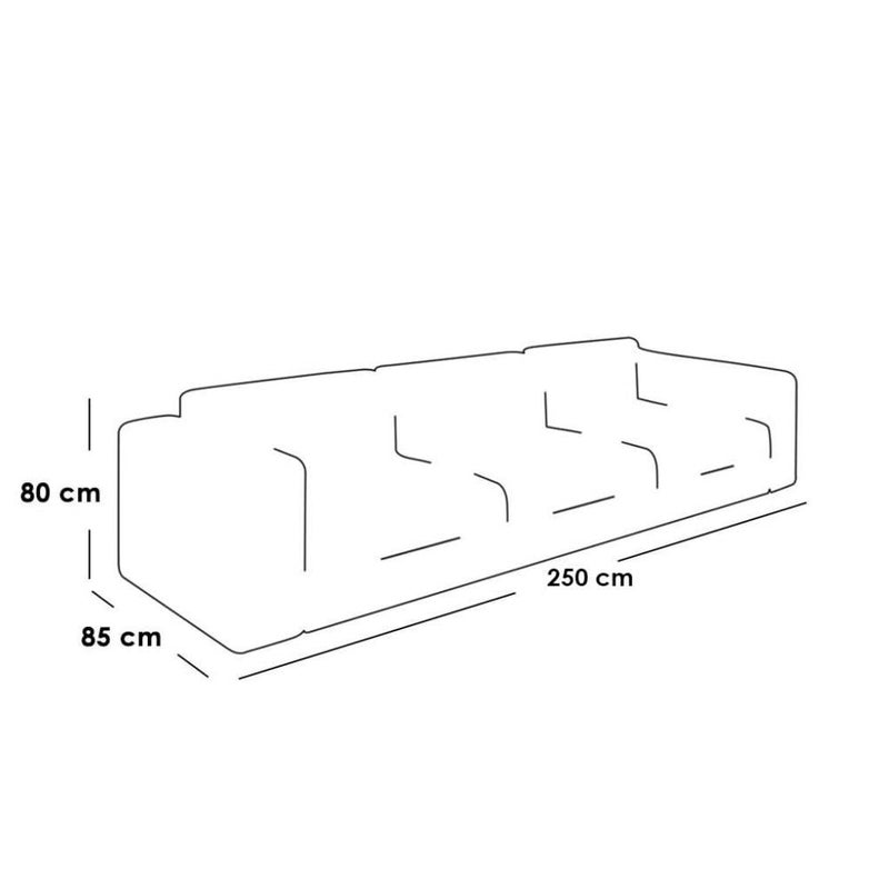 بيتك كنبة أربعة مقاعد بوكليه أبيض - Image 2