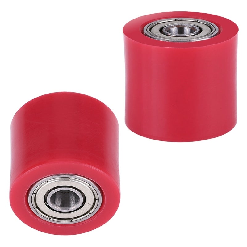 Red Chain Roller Tensioner Pulley Wheel Guide Universal for Motorcycle Dirt Bike - Sturdy Hard Rubber Iron Sprocket Replacement - Waterproof and Easy Installation - Image 5