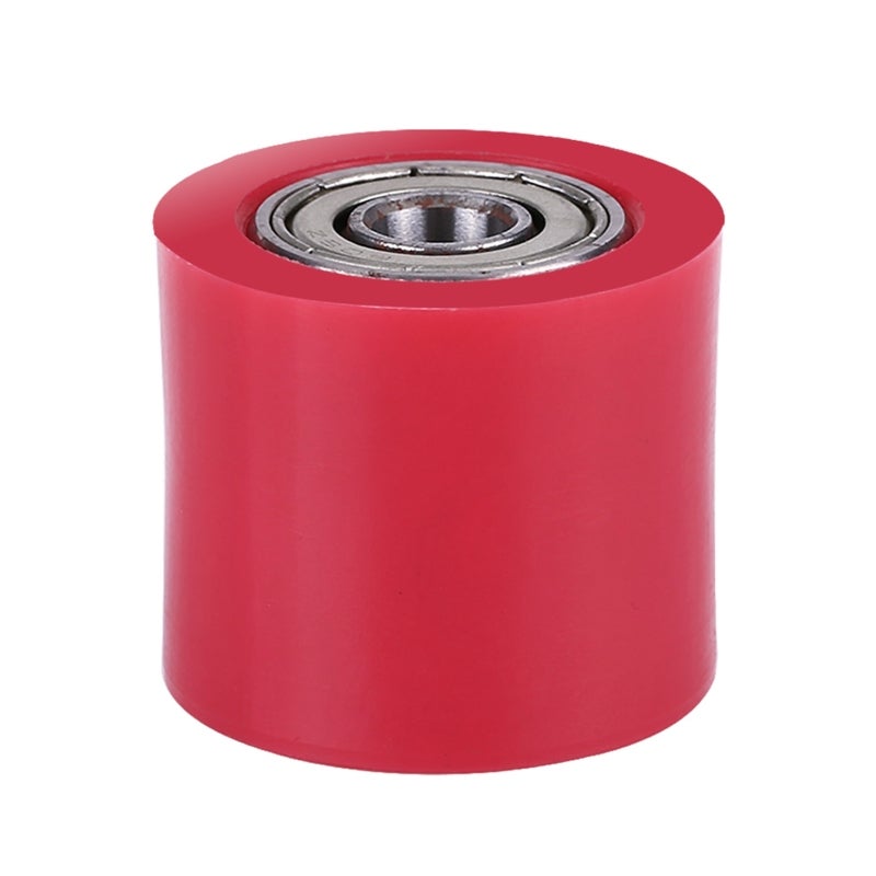 Red Chain Roller Tensioner Pulley Wheel Guide Universal for Motorcycle Dirt Bike - Sturdy Hard Rubber Iron Sprocket Replacement - Waterproof and Easy Installation - Image 2