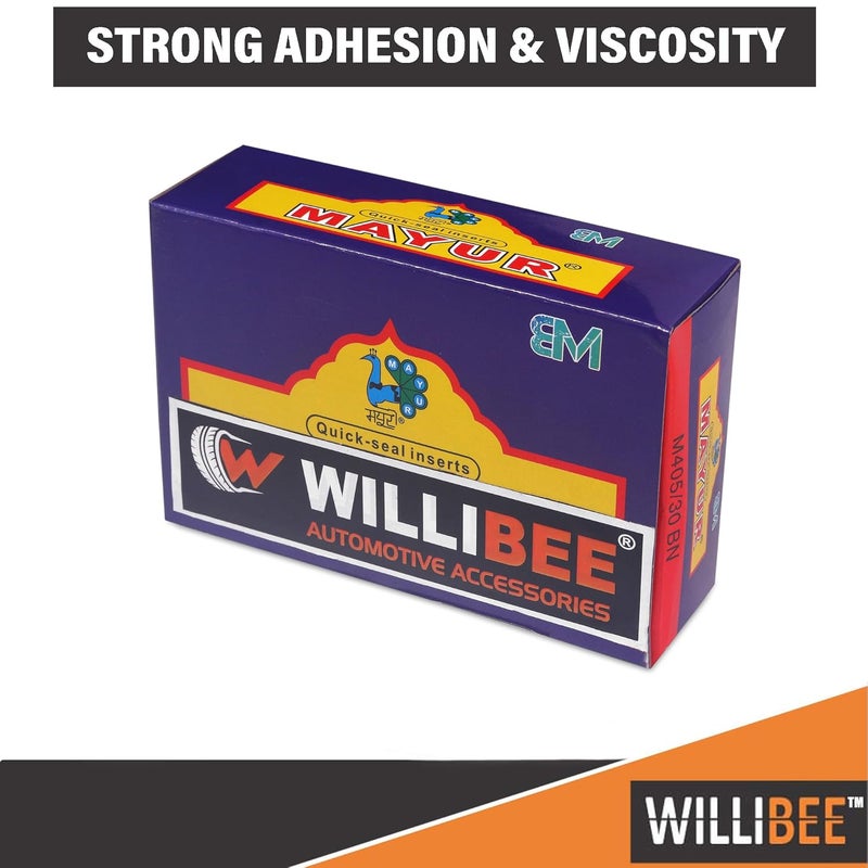 WILLIBEE (Pack of 30) Premium Heavy Duty Tubeless Tyre Puncture Repair Strips, 30 Brown Puncher Repair Seal Strips for Car, Bike, SUV, & Motorcycle - Image 3