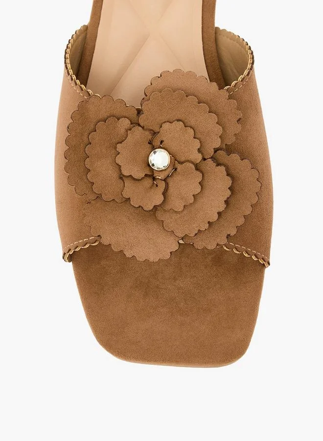 Celeste TAUPE Women Floral Accent Sandals for Women | Best Price UAE