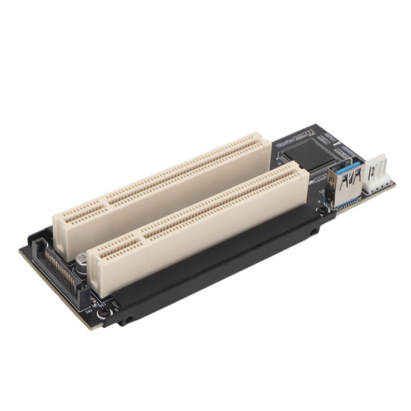 بطاقة محول PCIe إلى منفذي PCI مع مزود طاقة SATA - محول توسعة PCI E جاهز للتوصيل والتشغيل مع مؤشر LED أزرق لأجهزة الكمبيوتر المكتبية - Image 4